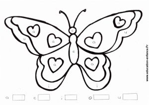 Coloriage Papillon Pour Apprendre Les Lettres Education Enfance Fr