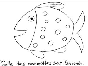 Activite 1 Er Avril Gommettes Sur Un Poisson Des 2 Ans Education Enfance Fr