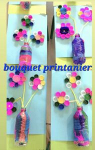 activité de recyclage fleur enfant